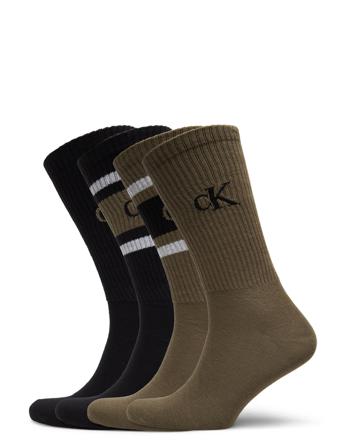 Ckj Men Sock 4P Sport Logo Tin Gift Underwear Socks Regular Socks Grønn Calvin Klein