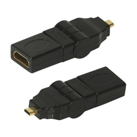 Micro HDMI HDMI 90 180 Degree Swiveling Right Angled Adapter