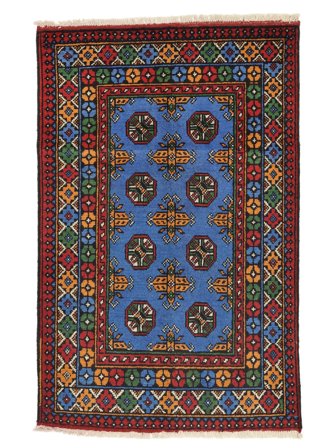 Anudada A Mano Afghan Fine Alfombra 79X122 De Lana Pequeño
