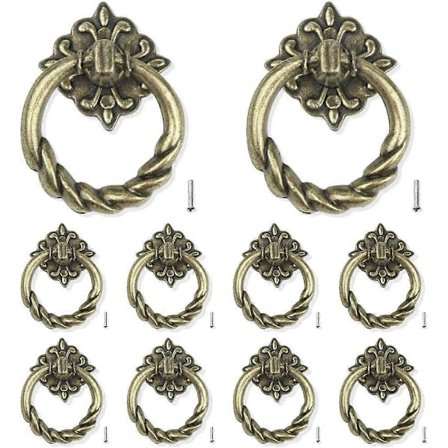 10 stk. dørhåndtak dørskuff knott trekk håndtak bronse skaphåndtak for kjøkkenmøbler skuffdør
