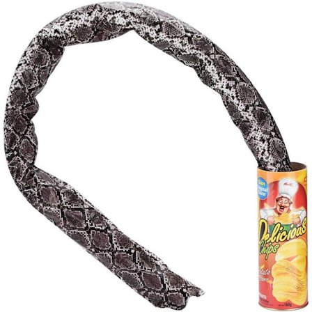 Nyhed Slange Trick Legetøj Chips Dåse Sjove Pranks Jokes Hop Ud Spring Festartikler