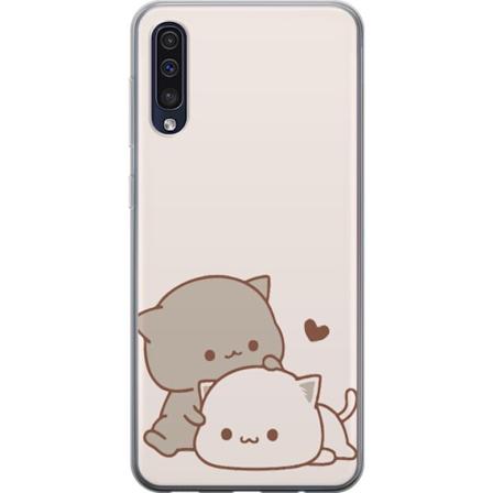 Samsung Galaxy A50 Gennemsigtig cover Kawaii Søde Katte