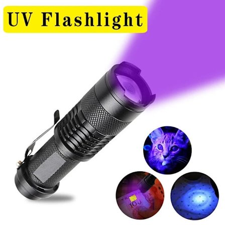 UV-violetti taskulamppu 365NM alumiiniseos setelin tunnistus fluoresenssi tunnistus UV-taskulamppu skorpionilamppu kissansammal violetti lamppu 90*