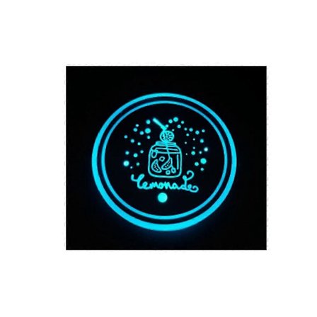 LED Bil Kopholder Lys, Lysende Bilunderlag til Kopholdere 7 Farveskiftende