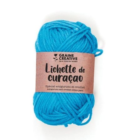 Fil av bomull Amigurumi Turquoise Lichette av curaçao