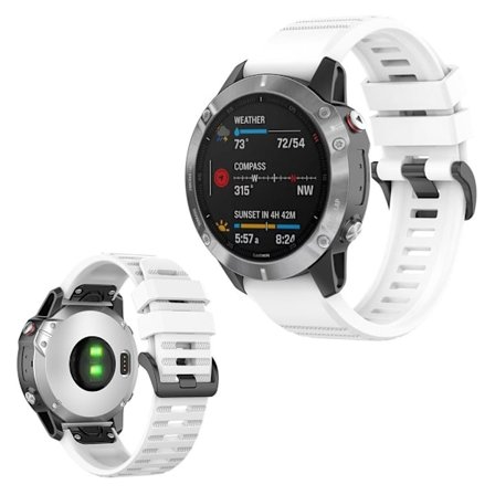 Garmin Fenix 6 -kellon kestävä ranneke - Valkoinen