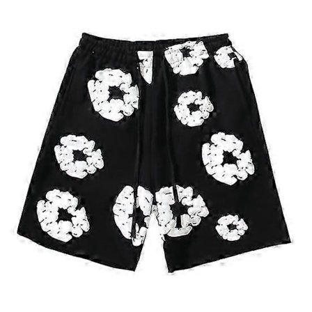 Sommer Herre Shorts Blomsterprint Snøre Elastisk Talje Løse Lommer Plisserede Ferie Strand Sport Casual Homewear Korte Bukser
