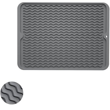 Valutusmatto - Lasinalunen - Allasmatto - Tummanharmaa - 30 x 40 cm