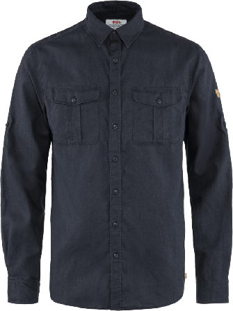 Fjällräven Men's Övik Travel Shirt Ls Men long-sleeved shirts Blue L