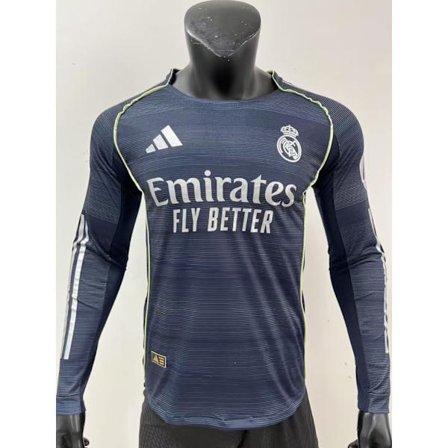25-26 Real Madrid CF Bortedrakt Langermet Trening Fotball T-skjorte S-2XL