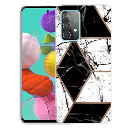 Marble Samsung Galaxy A53 5G Suojakotelo - Musta And Valkoinen Marble Shape