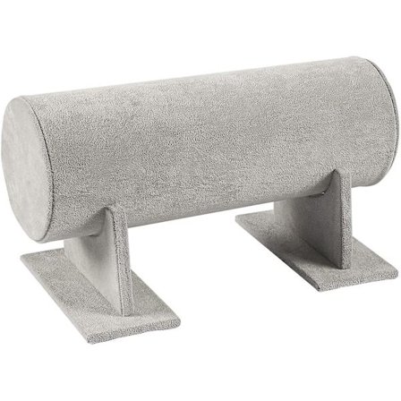 Koruteline - Panta pidike - Korujen esittelyteline ja järjestäjä pannoille, hiuskoristeille, koristeellisille ketjuille, harmaa 40 x 16,5 x 17,2 cm