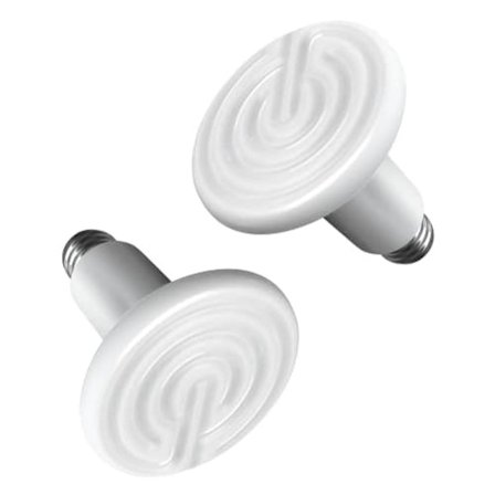 150W Keramisk Varmeavgiver 2-pakning, Varme Lampepære med Multi-Power Alternativ uten Lysutslipp for Konstant Varme, Egnet for Amfibier