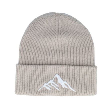 Wild Spirit - Beige cuff Beanie - Mountain 3d Natural Stone Soft Deep Cuff @ Hatstore