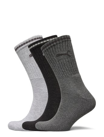 Puma Unisex Striped Crew Sock 3P Grey PUMA