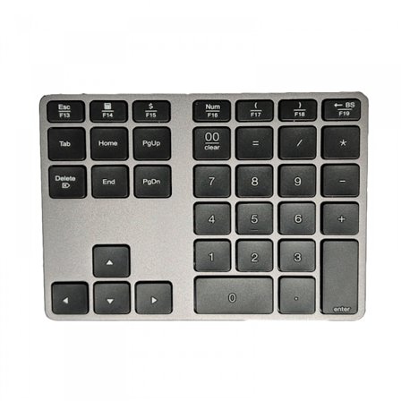 Bluetooth numeriskt tangentbord, laddningsbart aluminium 34-tangenters siffertangentbord, smalt externt numeriskt tangentbord, datainmatning, 