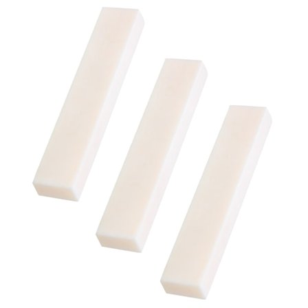 3 stk DIY Blank Buffalo Bone Nut String Pillow for Klassisk Elektrisk Akustisk Gitar 52x6x10mm