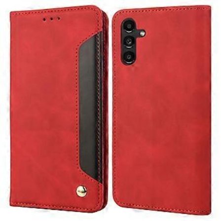 Til Samsung Galaxy A55 5G Etui PU Læder Stødsikkert Beskyttende Pung Telefon Cover (Style C)