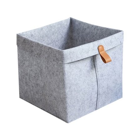 Huopakori Monipuolinen Säilytyskori VAALEANHARMAA Vaaleanharmaa 23*23*26.5cm