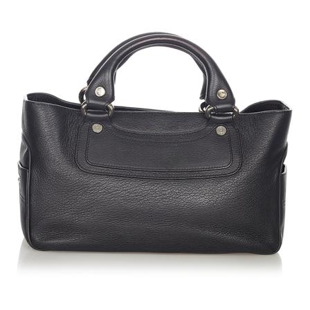 Celine Vintage, Pre -owned Boogie Leather Handbag Zwart, Dames, Maat:ONE Size