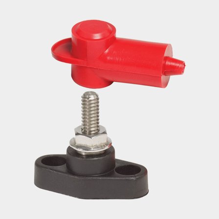 Klemrække Blue Sea Systems Mini PowerPost, 1 x M6, rød (plus)