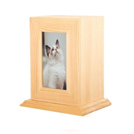Husdjursurna med bildram Älskande hundminne - Sympati Hund eller katt bortgången foto till minnesdekorationer Wood color