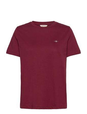 GANT Reg Shield Ss T-Shirt Burgundy