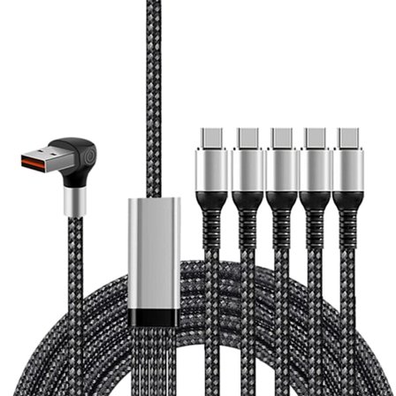 150 cm Splitterkabel Multi Lade Datakabel 66W USB Hurtigladekabel