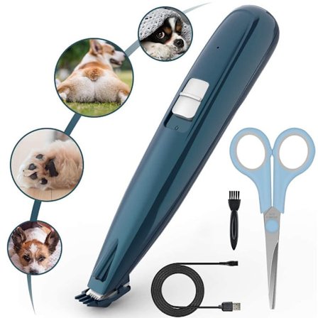 Potetrimmer for hunder Støysvak hundeklippemaskin poterbarbermaskin klippemaskin hund for poter, øyne, ører, ansikt, kropp