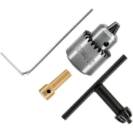 Mikro Motorborchuck med Chucknøkkel 1/8-tommers Motoraksling