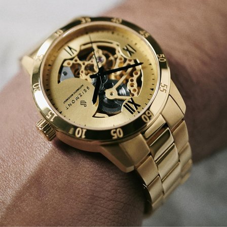 Dante II | Gold-tone Skeleton Watch for Men - Skeleton watches
