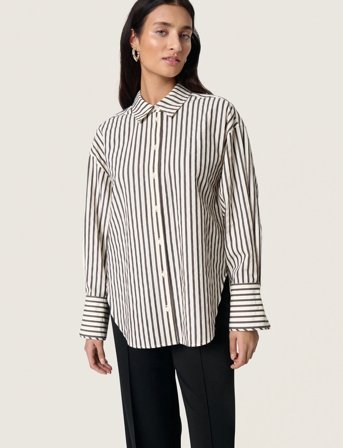 Soaked in Luxury Sltoledo Shirt Ls - Brown - S