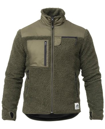 Heat Experience Heated Pile Fleece Olive Green