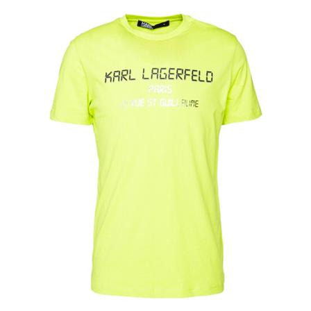Karl Lagerfeld, Rue St. Guillaume Logo T-shirt Geel, Heren, Maat:M