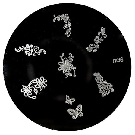 Stempelplade - Negledekorationer - M34- Rund