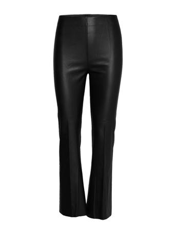 Slkaylee Pu Kickflare Pants Trousers Leather Leggings/Byxor Svart Soaked In Luxury