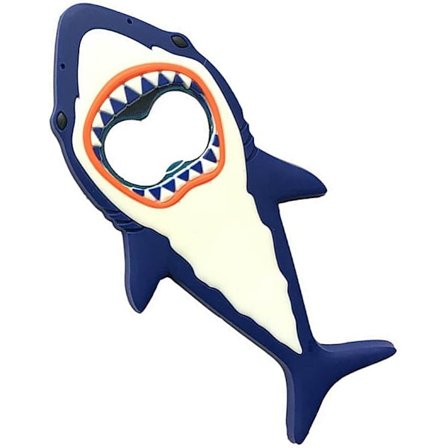 Flaskeåpner (blå) Stor munn hai ølflaskeåpner Søt tegneserie dyr brusflaskeåpner Kreativ ølflaskeåpner Kjøkkenbarverktøy