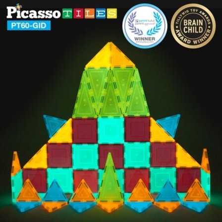 Picasso-Tiles 60 bitar Glow in the Dark