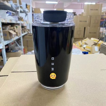 Termosmugg Varmt Kaffe Isolerad Termosmugg Sportvattenflaska med Mellanlager Vatten Vit Termosmugg 350ml