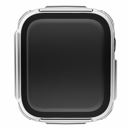 Apple Watch (41mm) electroplated cover with tempered glass - Silver