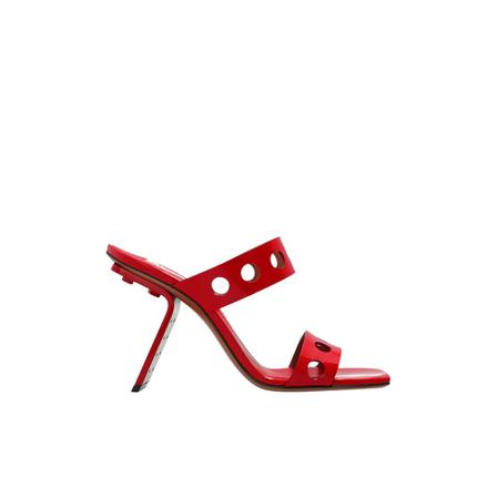 Alaïa, Leather heeled mules Rood, Dames, Maat:40 EU,leer