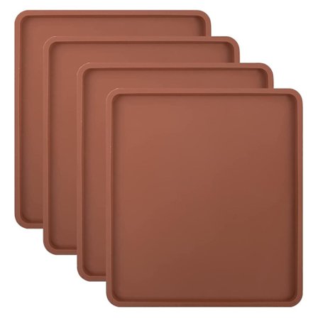 4 stk. Silikon Dehydratormatter Med Kant - Silikonsark Kompatibel, Non-Stick Silikonbrettfôr