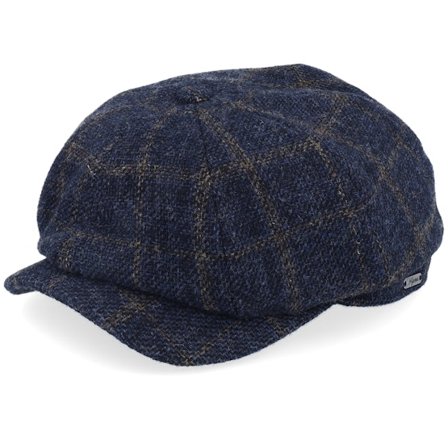 Wigéns - Newsboy Classic Cap Navy Flat Cap Flatcap Blue Cap - @ Hatstore