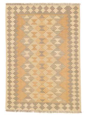 Hell Nomad Kelim Teppich Handgewebt 124X175 Orange/Beige Persien
