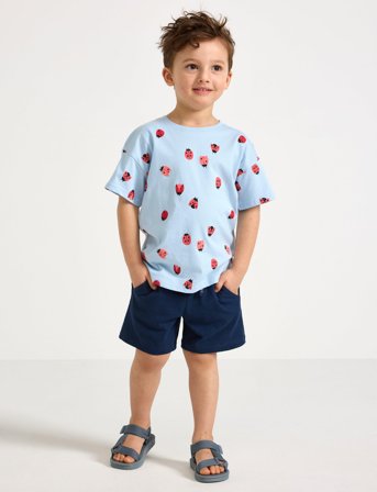 Lindex Shorts Slub - Navy - 92