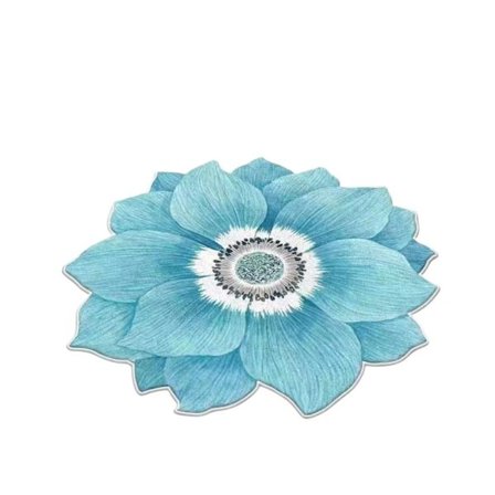 Specialformad blomstermatta Bauhinia blå lotus golvmatta badrum absorberande halkfri matta vardagsrum sovrum kapprum fotmatta