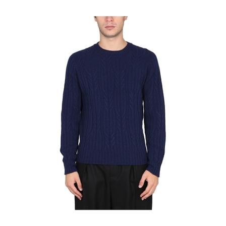 Drumohr, Round-neck Knitwear Blauw, Heren, Maat:XL