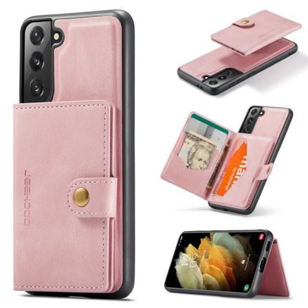 TG-Kotelo Korttitaskulla - Samsung Galaxy S21 FE Rose Gold