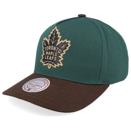 Mitchell & Ness - NHL Groen adjustable Cap - Hatstore Exclusive x Toronto Maple Leafs Pro Crown Dark Green/Brown A-frame Adjustable @ Hatstore