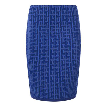 Balmain, Skirt Blauw, Dames, Maat:S,Polyamide